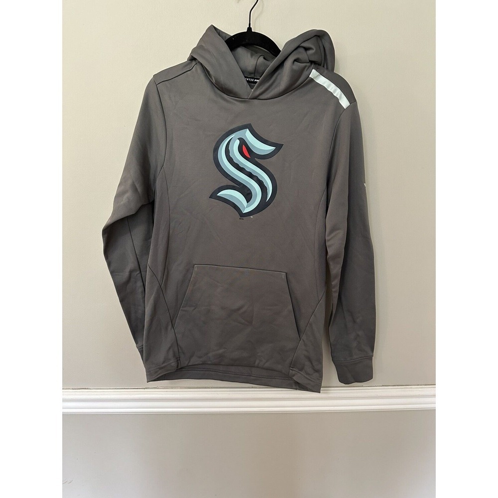 Fanatics Seattle‎ Kraken Authentic Pro Hoodie Gray Men's Size: Small NWOT